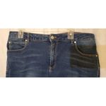 Tahari Blue Stretch Mid Rise Straight Cut Jeans Women's Size 14 Photo 1
