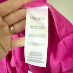 City Chic  Sleeveless Chiffon and Lace Top in Bright Pink and Black - Size 16 Photo 6