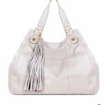 Onna Ehrlich large off white leather tassel tote Photo 0