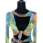 Jaded London  Retro Sheer 90s Butterfly Cut Out Dress Size 12 Photo 8