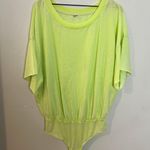 Free People - Cozy Cool Girl Bodysuit Neon Lighting Bug Oversized Photo 3