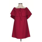 Alice + Olivia Jada Caped Dress in Bright Bordeaux Burgundy Size S Photo 2