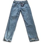 NWT No Boundaries Juniors Size 9 Super High Rise Straight Leg Split Hem Jeans Blue Photo 1