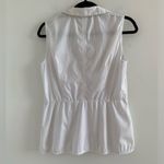 Lafayette 148 New York White Collared Blouse Size 4 (FLAW) Photo 7