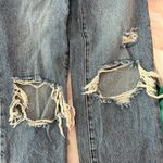 PacSun Eco Medium Blue Distressed High Waisted Straight Leg Jeans Photo 5