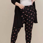 Torrid NWT Black Peach Leggings Size 1(14-16) Photo 0