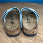 Birkenstock  Arizona Birko-Flor Croc Embossed Slides Sandals Jade Gleam Women 7 Photo 2