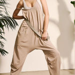Free People  MOVEMENT MOCHA LATTE HOT SHOT ONESIE JUMPSUIT SIZE SMALL Photo 0