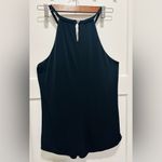 Worthington Women’s Black Halter Top gold accent women size Large Photo 2