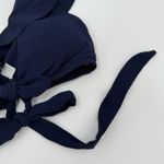 Robin Piccone Ava Bikini Top Size Extra Small NEW Ruffle Tie Swim Navy NWOT Photo 12