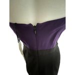 ASOS NWT  Strapless Sweetheart Neckline Purple Black gathered Jumpsuit Size 6 Photo 5