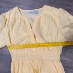 Haute Hippie XL Butter Yellow Tiered Eyelet Maxi Dress Summer V Neck Casual Photo 6