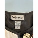 Indigo Moon womens blazer jacket size S black and tan geometric pattern Photo 2