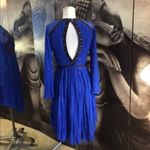 Free People  All You Need Dress S NWOT Embroidered Chiffon Cut-Out Bell Sleeves Photo 5