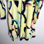 ALC Frank A.L.C. Enzo Silk Chiffon Wrap Dress Yellow Psychedelic Mini Womens 6 Photo 4