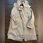 Lululemon always there short trench coat raw linen size 4 Photo 5