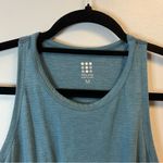 Title Nine  Teal Racerback Tank Top High Scoop Neck Reflective Dots Sz M EUC Photo 1