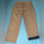 Cabela's CABELA’S khakis fully flannel lined pants button zipper fly tan cozy size 14 reg Photo 0
