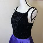 De Laru Linda Bernell vintage velvet satin prom dress Black Size 10 Photo 3