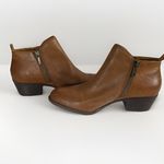 Lucky Brand Basel Bootie Side Zip Ankle Boots Brown Toffee Leather Women's 7M Photo 6