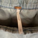 Free People Free‎ People Off the Shoulder Denim Chambray Spaghetti Strap Size Large Boho Photo 3