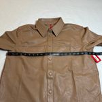Spanx Long Sleeve Faux Leather Shirt Size Medium NEW Shacket Minimalist Classic Photo 9