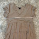 Style House Women's  Cream V-Neck Baby Doll Ruffle Swing Dress Size Medium Photo 10