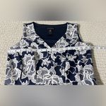 ENFOCUS STUDIO Elegant Navy and White Floral Midi Dress Blue Size 8 Photo 2