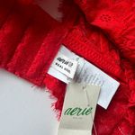 Aerie NWT  Real Good Floral Lace Padded Balconette Bra Red Size Small S NEW Photo 4