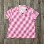 Nike  Dri-FIT Victory Short-Sleeve Gingham Pink Polo Shirt Photo 3