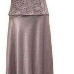 Alex Evenings NWT  gold tan beige satin and sequin bodice Maxi Dress lace sz 22 Photo 7