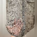 Equipment  FEMME 100% Silk Python Print Button Up Blouse Semi Sheer Blouse Small Photo 2