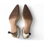 Manolo Blahnik  Carolyne Serpent 256 Slingback Heels 40 Cream Snake Glitter RARE Photo 4