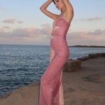 ZARA dress maxi midi corset fitted bodycon mauve beige wedding party cocktail Photo 7