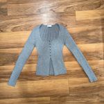 Bershka  gray knit button up cardigan with opening Photo 1