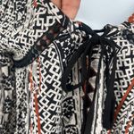 Angie  Y2K Boho Top Sz S Geometric Babydoll Festival Tassel Peasant Fairy Grunge Photo 4