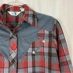 Miss Rodeo America | Vintage Western Red/Gray Plaid Snap Front Shirt L Size L Photo 1