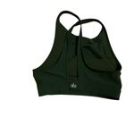 Alo Yoga  Green Sports Bra High Neck Strappy‎ Design Photo 1