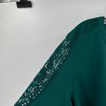 Talbots  Green Long Sleeve Lace Panel Round Neck Button Front Tunic Top Size 3XP Photo 6