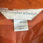 Christopher & Banks burnt orange faux suede jacket size small Photo 5