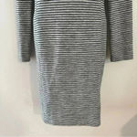 Duluth Trading Ponte Pro Dress Womens XS Black Gray Striped Knit Stretch Pockets Photo 2
