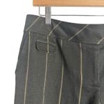 Ann Taylor  LOFT Brown Tan Pinstripe Wide Leg Dress Trouser Pants Size 8 Photo 3