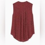 Torrid Harper Sleeveless Polka Dot Pleated Back Top Burgundy White Crimson sz 2 Photo 1