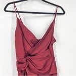 Significant Other | Revolve Elise Formal Wine Red Ruffle Satin Midi Dress 4 Photo 3