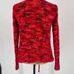 Handmade Hand Knit Loose Knit Colorful Front Tie Cardigan Boho Hippie Y2K Medium Photo 7