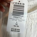 Torrid  White Floral Embroidered Off Shoulder‎ Top Plus Size 1X 14-16 Gauze NWT Photo 2