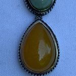 Sterling Silver Women's 3 Stone Pendant, Fine Silver Jewelry Photo 5