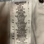 Good American Bombshell Shibori Dye Denim Shorts Sz 2/26 High Rise Raw Hem Photo 12