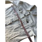 frame denim FRAME Le Vintage Courtyard Striped Cropped Denim Jacket Size M Photo 10