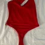 One Shoulder Red Bodysuit Size M Photo 0